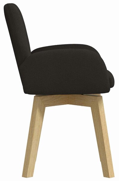 VidaXL Étkező Székek 6 db Bouclé Fekete 59 x 57 x 85 cm
