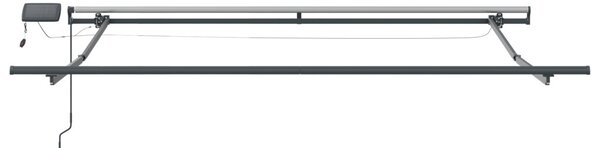 VidaXL Behúzható napellenző Zöld és fehér 300 x 250 cm szövet