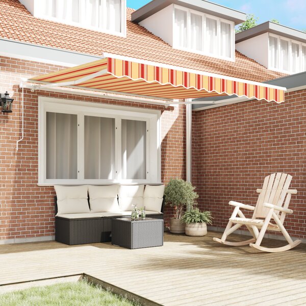 VidaXL Napernyő Sárga és narancs 350 x 250 x 165 cm Poliészter