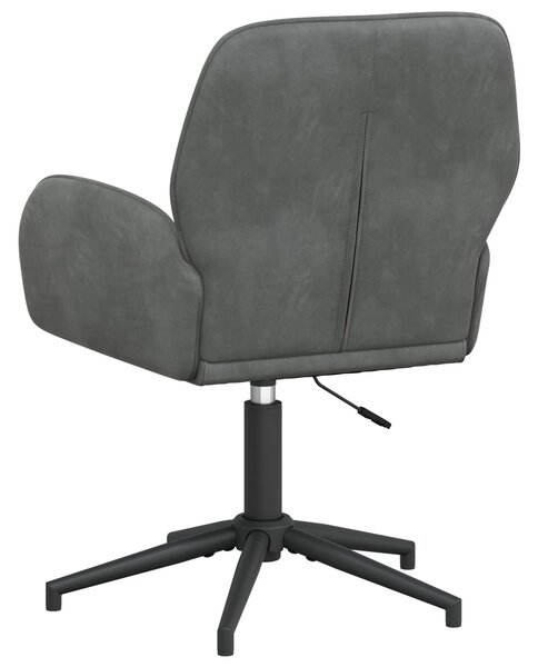 VidaXL Forgós Íróasztali Székek 2 db 54 x 55 x 90 cm Sötétszürke