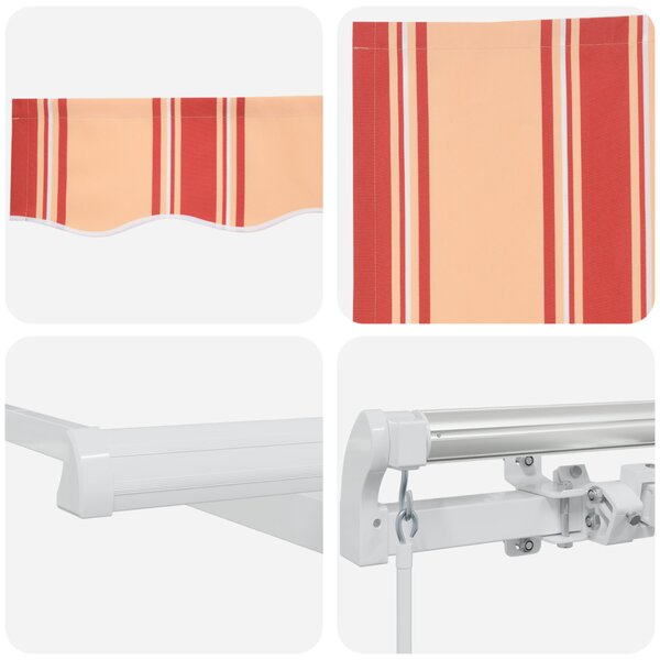 VidaXL Napernyő Sárga és narancs 350 x 250 x 165 cm Poliészter