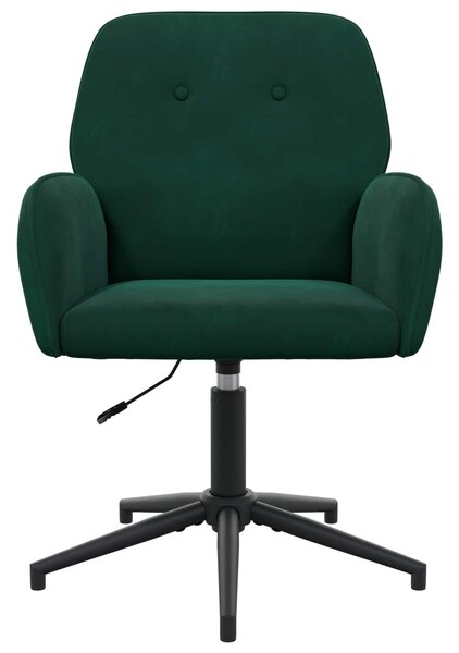 VidaXL Forgós Íróasztali Székek 2 db 54 x 55 x 90 cm Sötétzöld Bársony