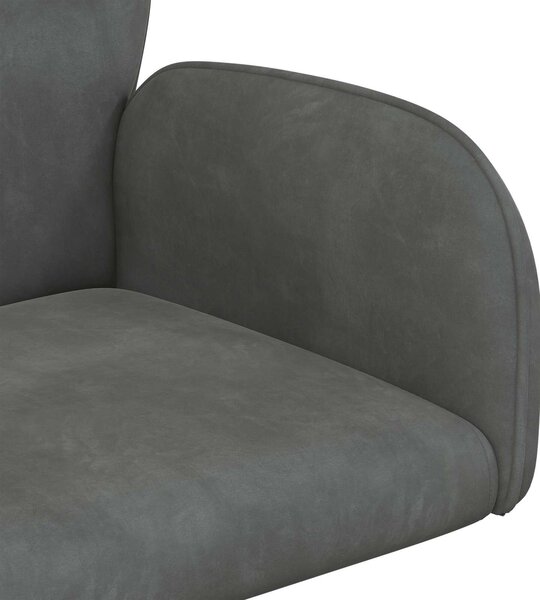 VidaXL Forgós Íróasztali Székek 2 db 54 x 55 x 90 cm Sötétszürke