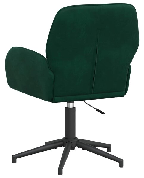 VidaXL Forgós Íróasztali Székek 2 db 54 x 55 x 90 cm Sötétzöld Bársony