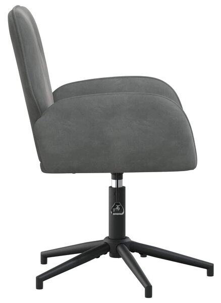 VidaXL Forgós Íróasztali Székek 2 db 54 x 55 x 90 cm Sötétszürke