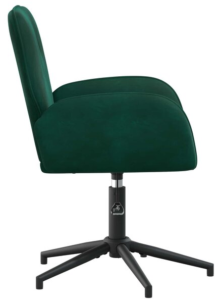 VidaXL Forgós Íróasztali Székek 2 db 54 x 55 x 90 cm Sötétzöld Bársony