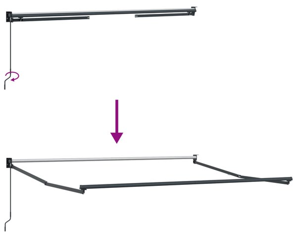 Behúzható napellenző Bézs 350 x 250 cm
