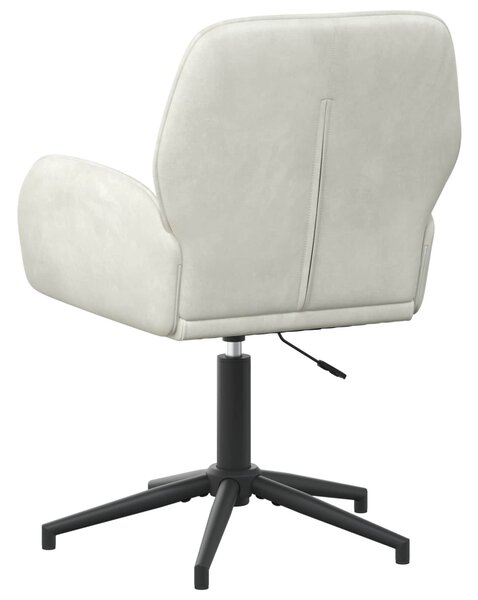 VidaXL Forgós Íróasztali Székek 4 db 54 x 55 x 90 cm Krémszínű Bársony