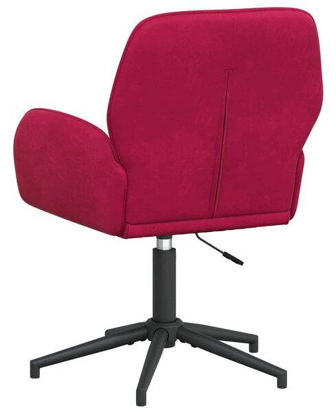 VidaXL Forgós Íróasztali Székek 2 db 54 x 55 x 90 cm Bordó Bársony