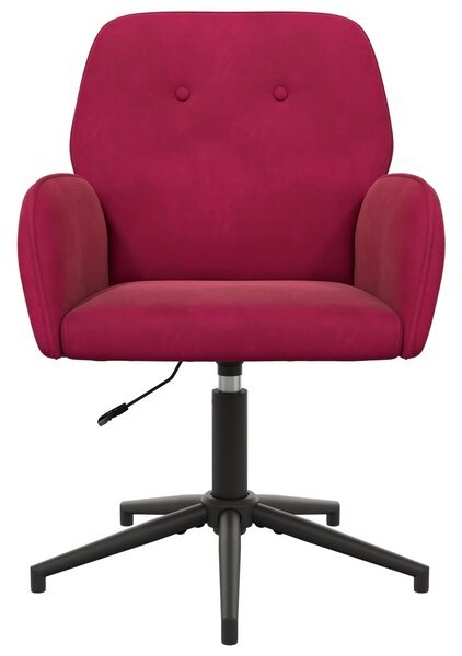 VidaXL Forgós Íróasztali Székek 2 db 54 x 55 x 90 cm Bordó Bársony