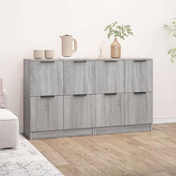 VidaXL Tálalószekrény Szett - Sonoma Szürke - 2 db - 60x30x70 cm
