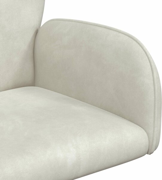 VidaXL Forgós Íróasztali Székek 4 db 54 x 55 x 90 cm Krémszínű Bársony