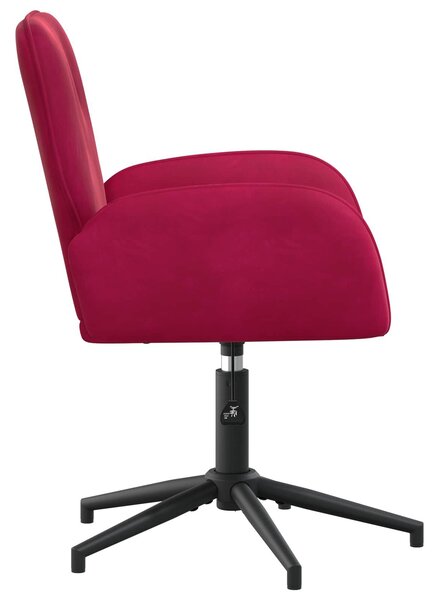VidaXL Forgós Íróasztali Székek 2 db 54 x 55 x 90 cm Bordó Bársony