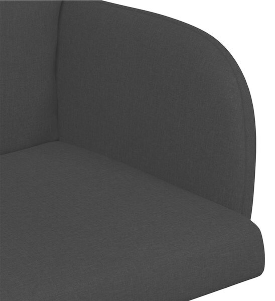 VidaXL Étkező Székek 4 db Szövet Fekete 60 x 56 x 96 cm