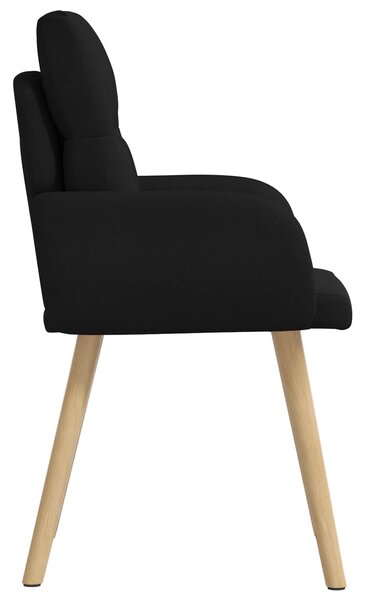 VidaXL Étkező Székek 4 db Szövet Fekete 60 x 56 x 96 cm