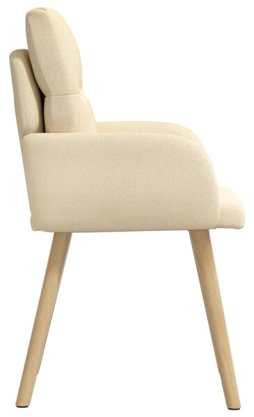 VidaXL Étkező Székek 4 db Szövet Krémszínű 60 x 56 x 96 cm