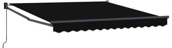 Behúzható napellenző Fekete 350 x 250 cm