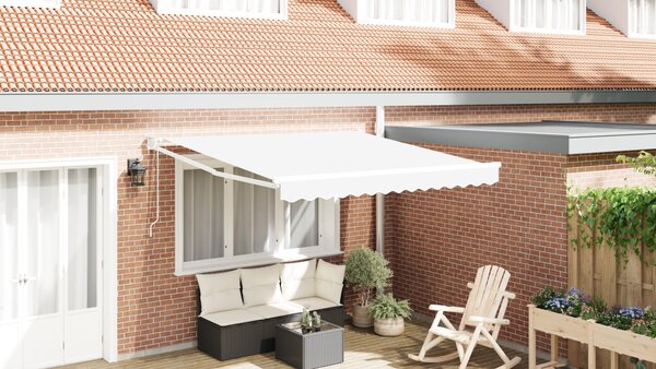 Napernyő Fehér 350 x 250 cm Poliészter és fém