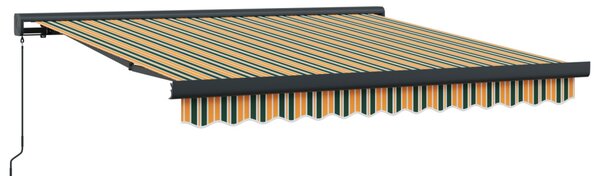 Behúzható napellenző Sokszínű 350 x 250 cm Vászon és Alumínium