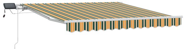 Behúzható napellenző Zöld és sárga 350 x 250 cm