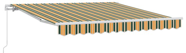 Behúzható napellenző Sokszínű 350 x 250 cm Pamut és Alumínium