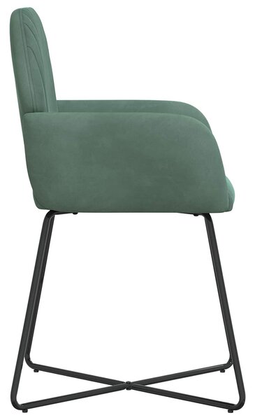 VidaXL Étkező Székek 2 db Bársony Tengeri Zöld 55 x 50 x 84 cm