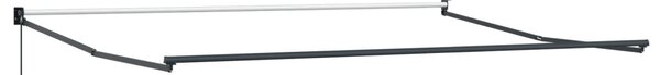VidaXL Napernyő Piros és Fehér 500 × 300 cm Poliészter és fém