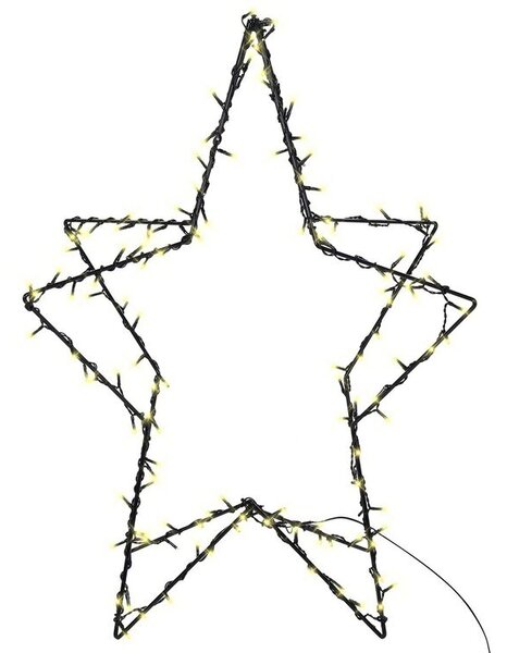 Fekete Csillag Alakú Kültéri LED Dekoráció 80 cm KERSILO