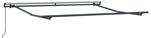 VidaXL Behúzható napellenző Piros és Fehér 350 x 250 cm