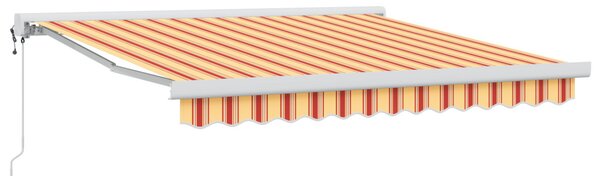 Automatikus Behúzható Napellenző Sárga És Narancs, 350x250 cm