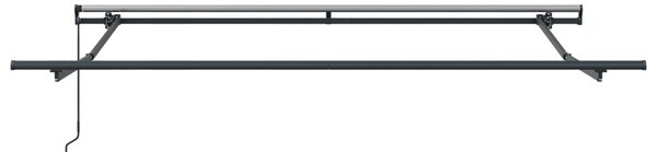VidaXL Behúzható napellenző Piros és Fehér 350 x 250 cm