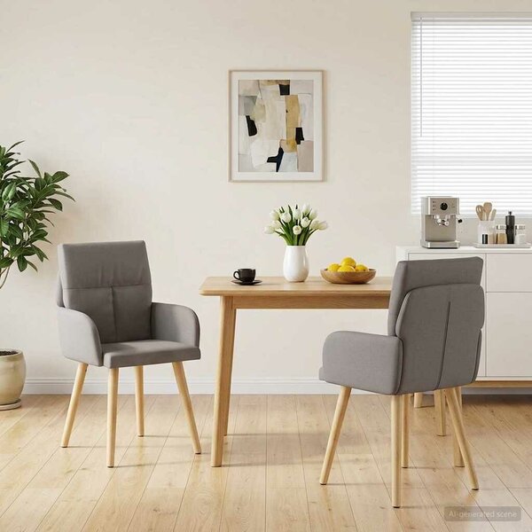VidaXL Étkező Székek 2 db Szövet Tópszínű 60 x 56 x 96 cm