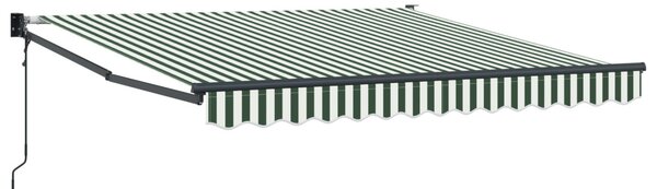 Napernyő Zöld és Fehér 350 x 250 cm Poliészter és fém