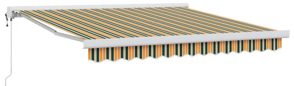 Behúzható napellenző Zöld és Sárga 350 x 250 x 165 cm