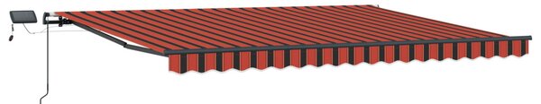 Behúzható napellenző narancssárga és barna 400 ×300 cm szövet