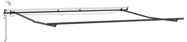 Automatikus Behúzható Napernyő LED Színes Csíkkal 450x300 cm
