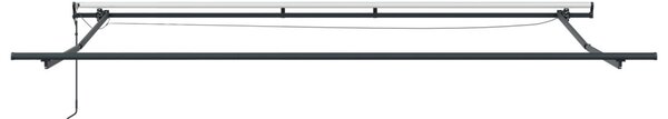 Automatikus Behúzható Napernyő LED Színes Csíkkal 450x300 cm