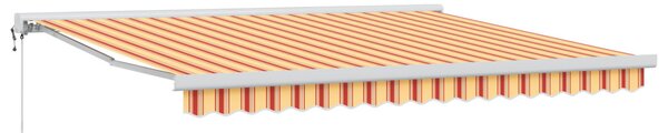 Behúzható napellenző Sárga és Piros 400 × 300 cm Szövet és Fém