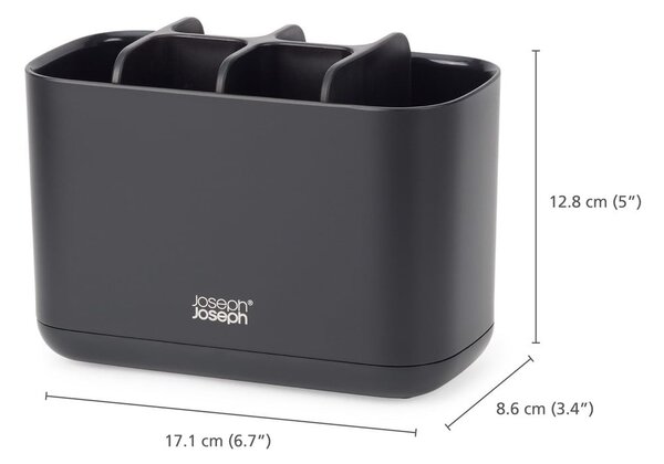 Fekete műanyag fogkefetartó állvány EasyStore – Joseph Joseph