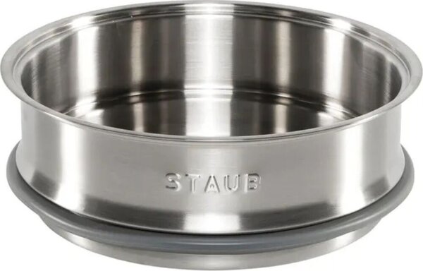 Staub La Cocotte Öntöttvas Főzőedény Rozsdamentes acél Gőzölőbetéttel Ø24cm 3,8L - Grafitszürke