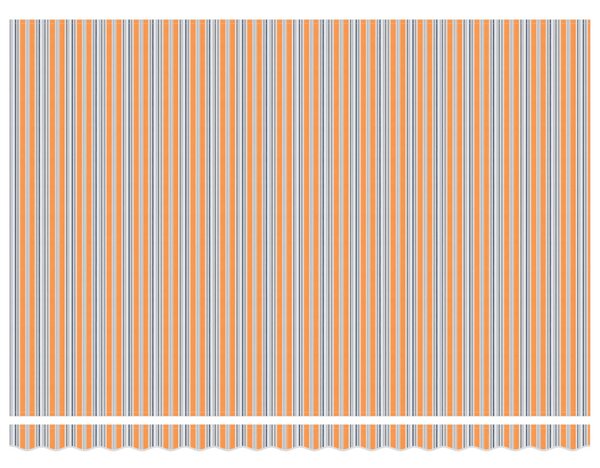 Automatikus Behúzható Napernyő LED Színes Csíkkal 450x300 cm