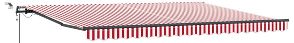 VidaXL Napernyő Anyag tartalmaz Piros és Fehér 450 × 300 cm Poliészter