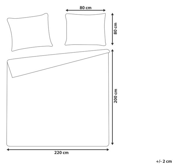 Paplanhuzat szett HARMONRIDGE Pamut szatén 200 x 220 cm Sötétkék