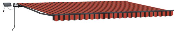 Behúzható napellenző narancssárga és barna 500 ×300 cm szövet
