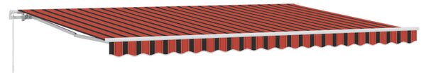 Kézi behúzható napellenző narancs és barna 500x300 cm