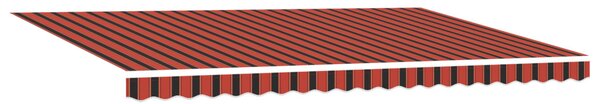 Behúzható napellenző narancssárga és barna 500 ×300 cm szövet