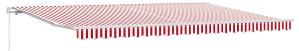 VidaXL Napernyő Piros és Fehér 500 x 300 x 165 cm Poliészter és fém