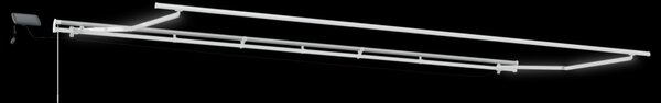 Kézi Behúzható Napellenző LED-del Narancs és Barna 600x300 cm