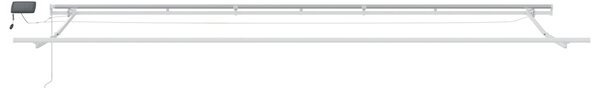 Kézi Behúzható Napellenző LED-del Narancs és Barna 600x300 cm