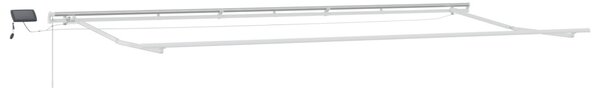 Kézi Behúzható Napellenző LED-del Narancs és Barna 600x300 cm